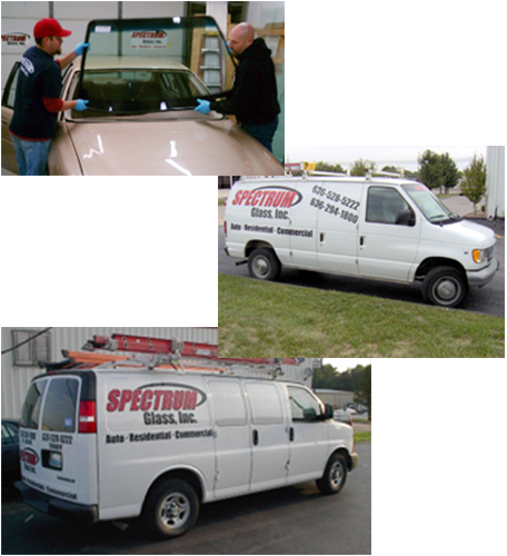 Workers Replacing Glass and Mobile Repair Vehicles in St. Louis, MO